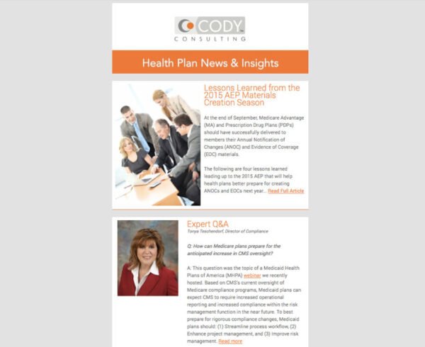 Cody Consulting eNews