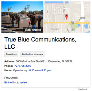 True Blue Communications Google+ Benefits